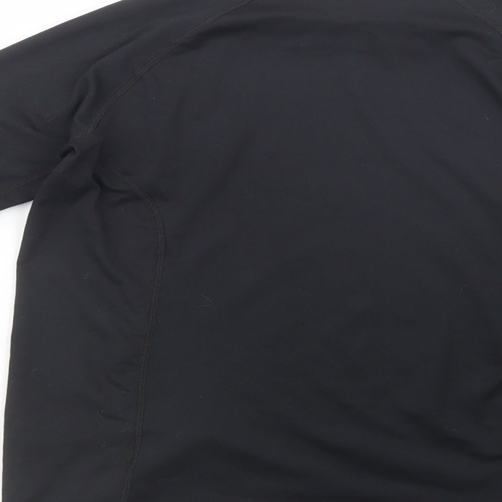 Wed'ze Girls Black  Polyester Pullover Polo Size 12 Years Mock Neck Pullover