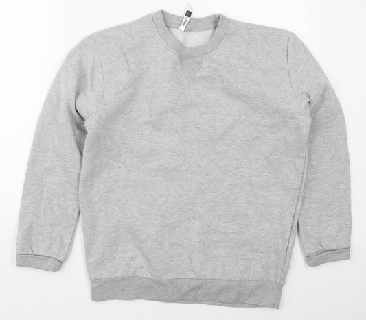 Pep&co Mens Grey  Cotton Pullover Sweatshirt Size S