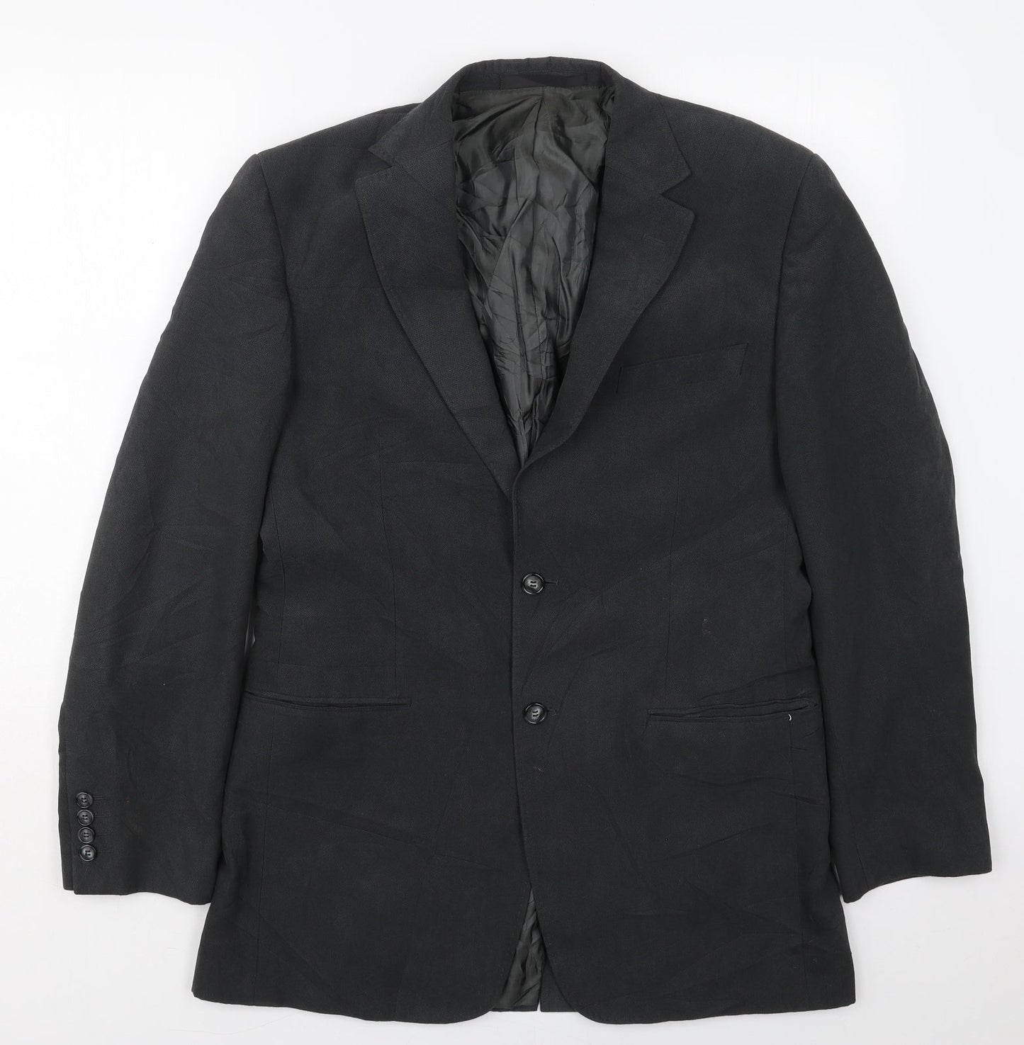 Marks and Spencer Mens Grey  Polyester Jacket Suit Jacket Size 38
