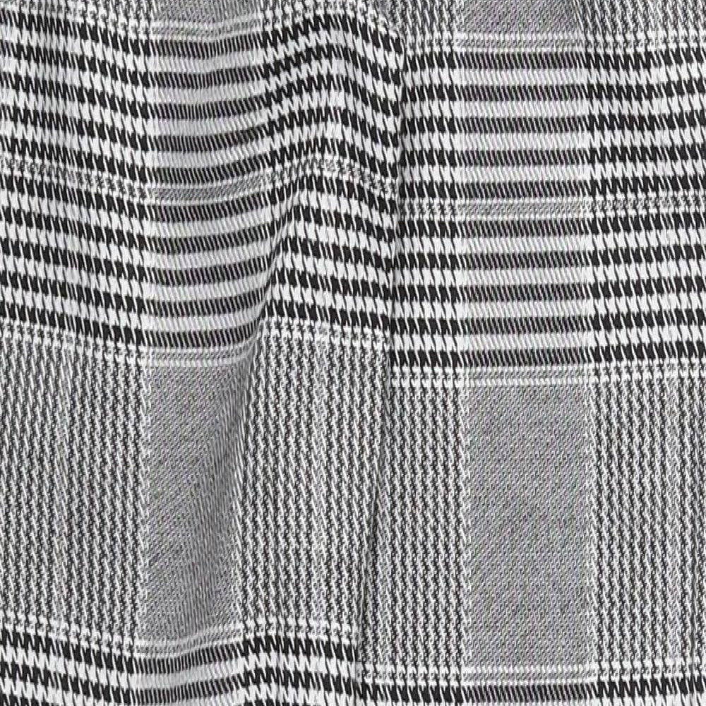 Parisian Womens Grey Herringbone Polyester Trousers  Size 12 L28 in Regular Zip