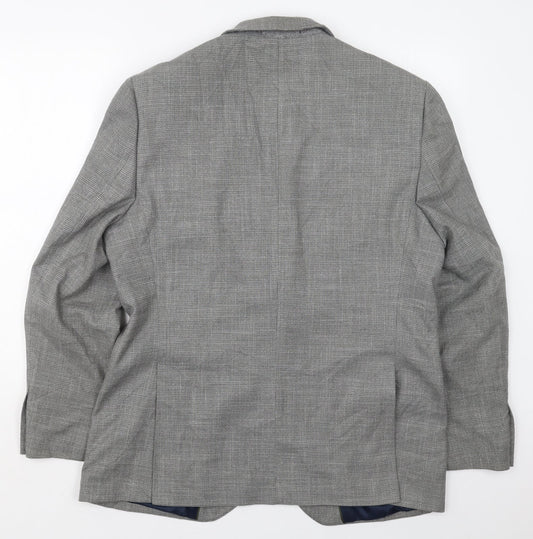 Marks and Spencer Mens Grey  Polyester Jacket Suit Jacket Size 42
