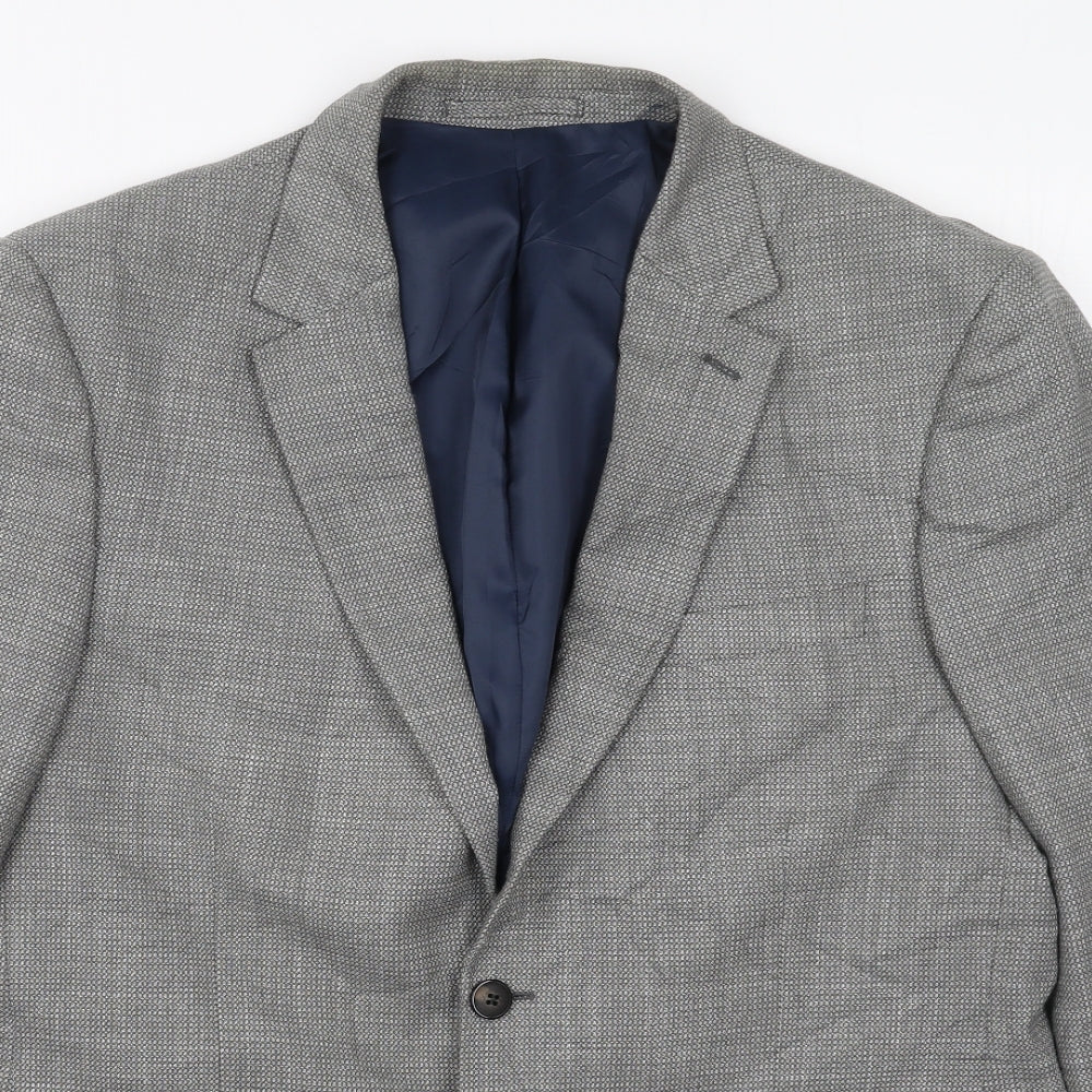Marks and Spencer Mens Grey  Polyester Jacket Suit Jacket Size 42
