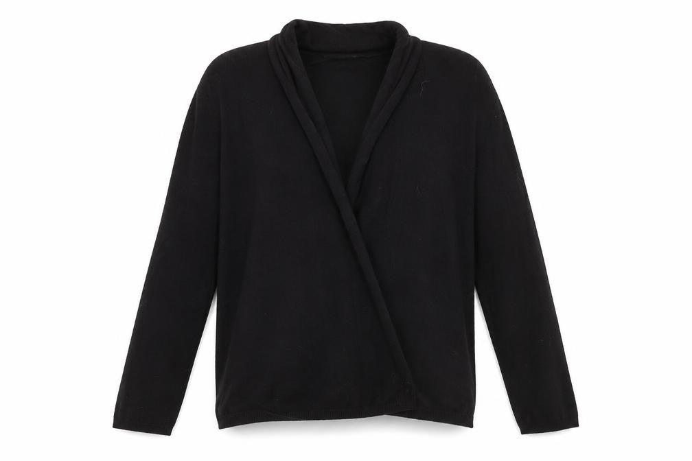 Dunnes Womens Black V-Neck  Viscose Cardigan Jumper Size M