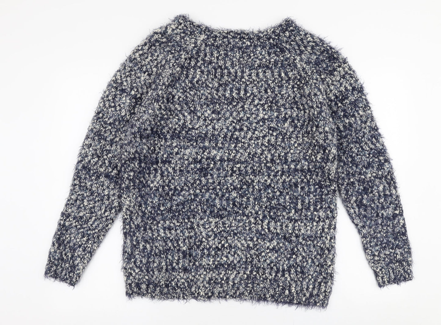 Pebble Bay Womens Blue Round Neck  Polyester Pullover Jumper Size L
