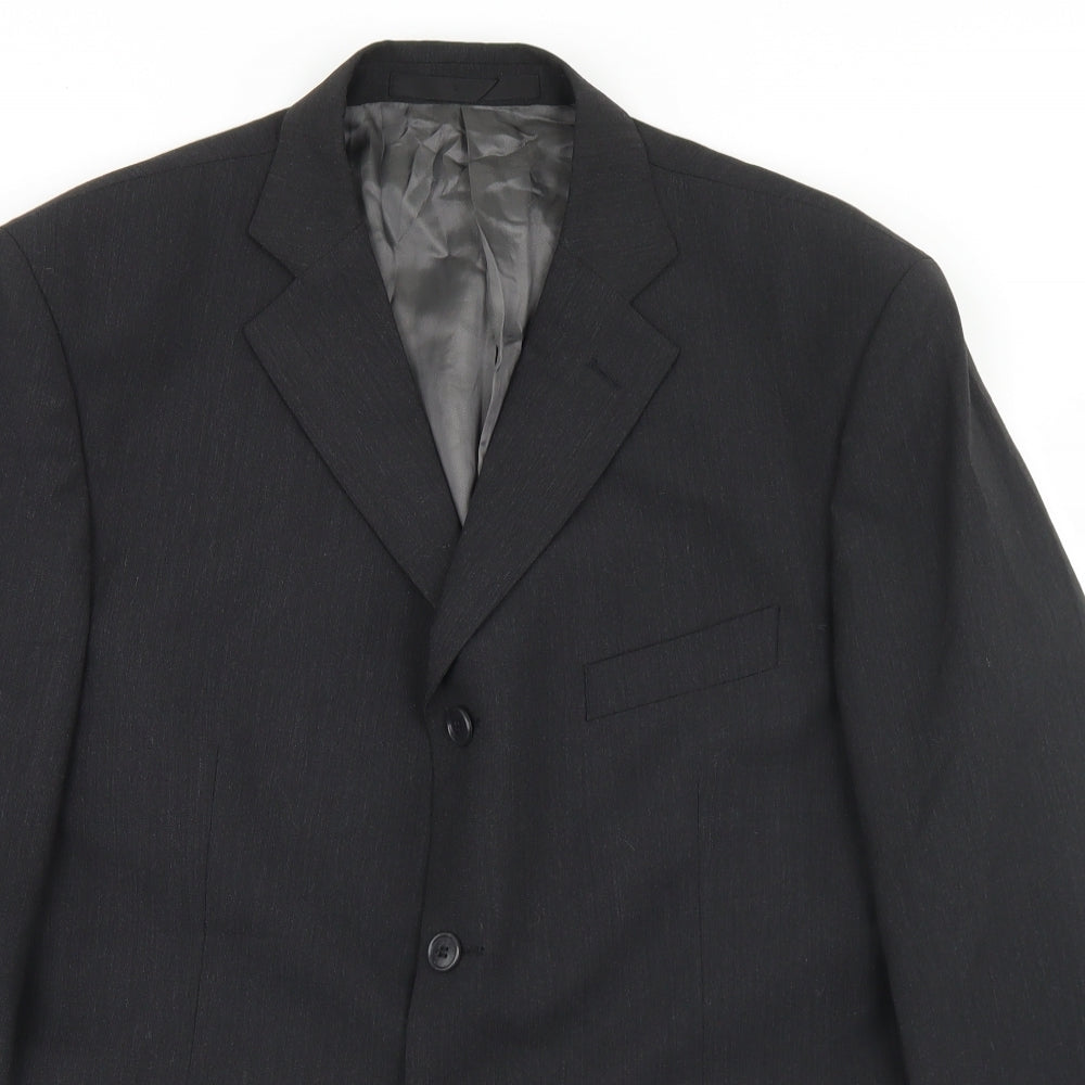Marks and Spencer Mens Grey  Polyester Jacket Blazer Size 42