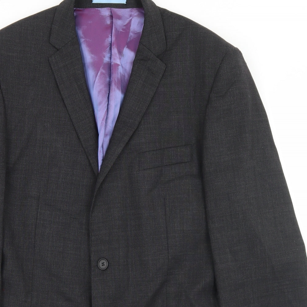 Burton Mens Grey  Wool Jacket Blazer Size 40