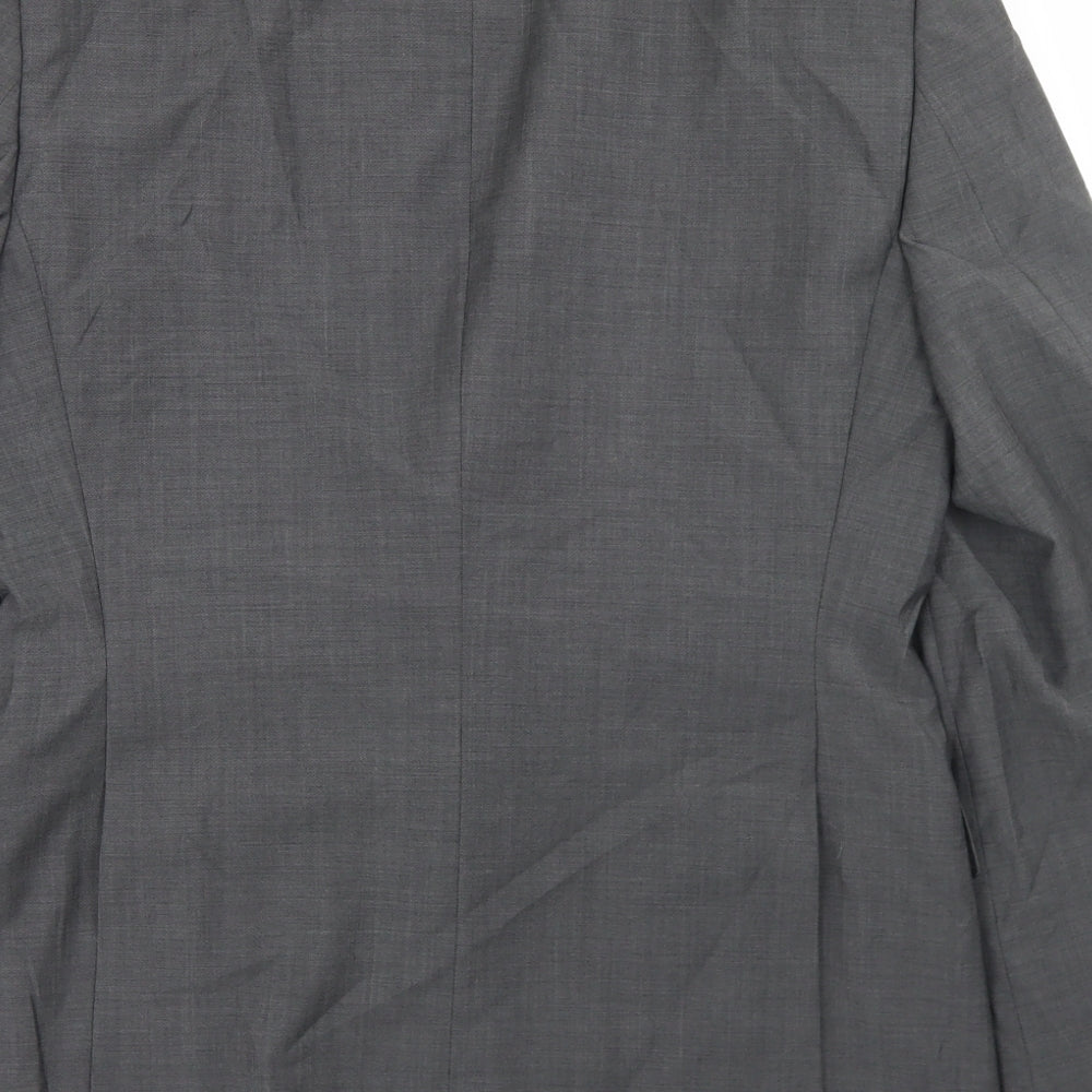 OneSix5ive Mens Grey  Wool Jacket Blazer Size 38