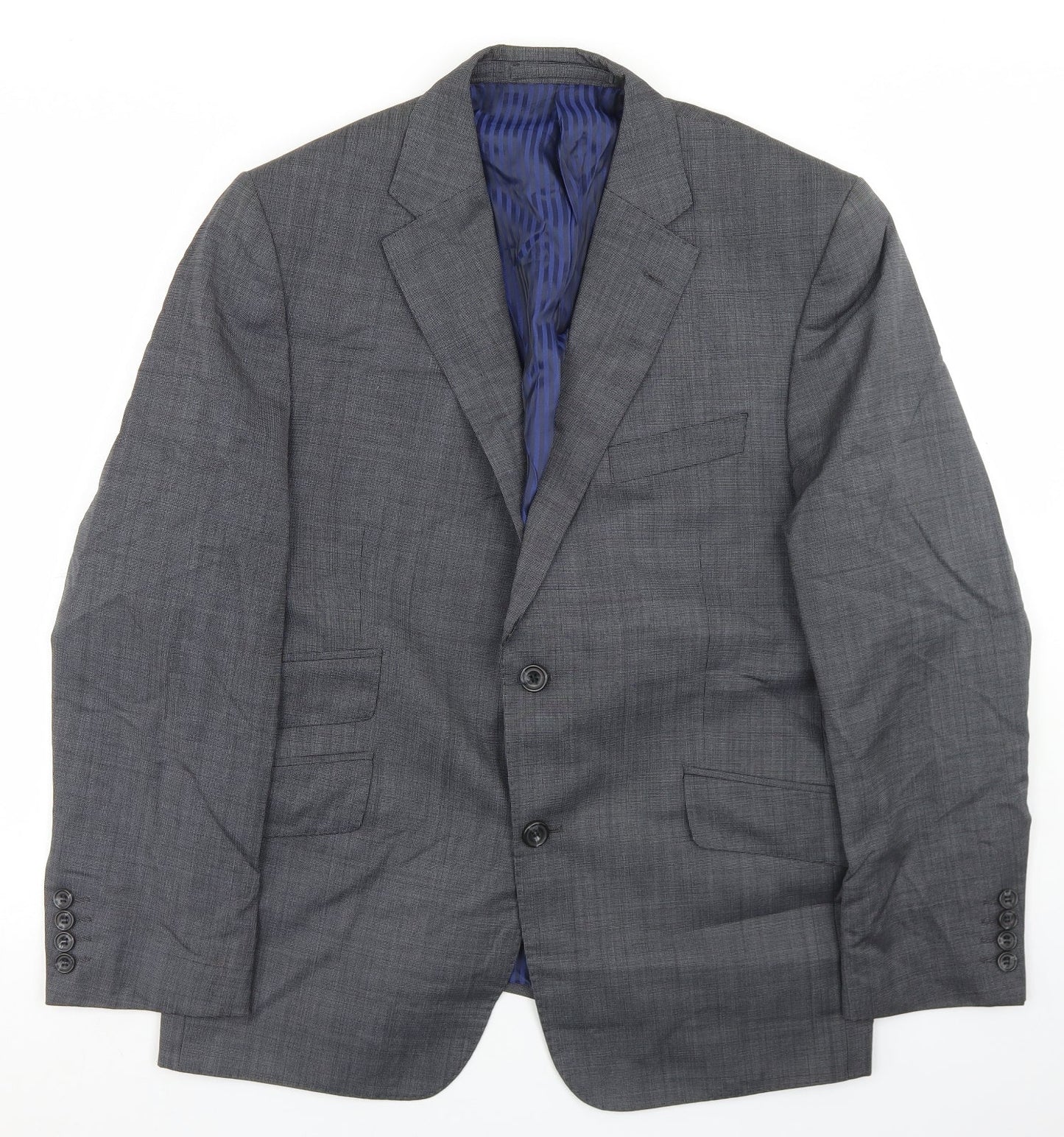 Marks and Spencer Mens Grey  Wool Jacket Blazer Size 40