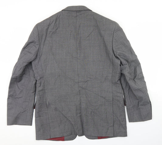 Marks and Spencer Mens Grey  Wool Jacket Blazer Size 40