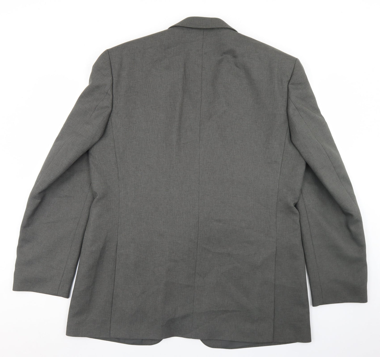 Pinstripe Mens Grey  Polyester Jacket Blazer Size 44