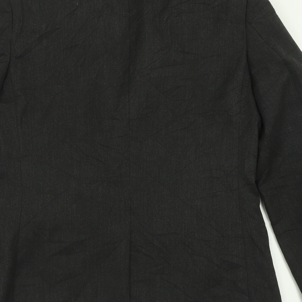 Moss London Mens Grey  Polyester Jacket Suit Jacket Size 34