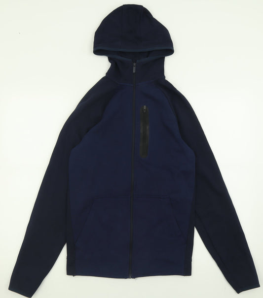 Matalan Mens Blue  Cotton Full Zip Hoodie Size XS