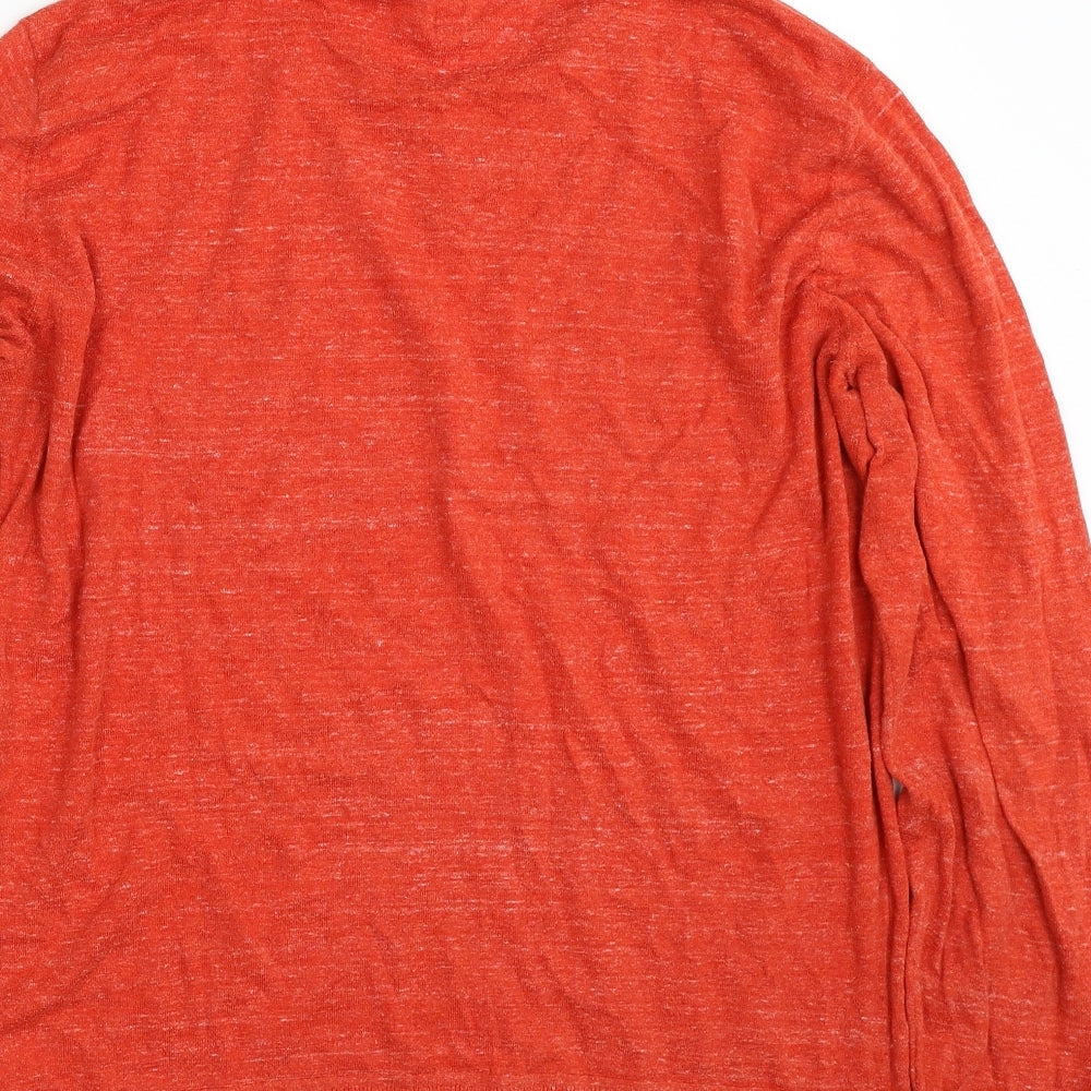 Gap Mens Orange Crew Neck  Cotton Pullover Jumper Size M