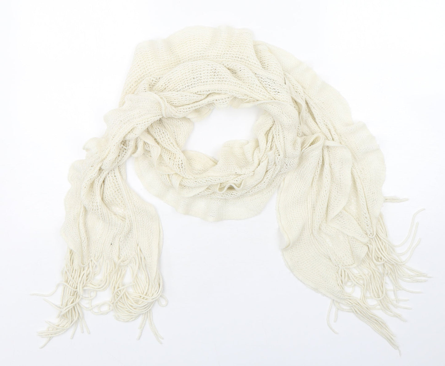 Preworn Womens Ivory  Polyester  Scarf