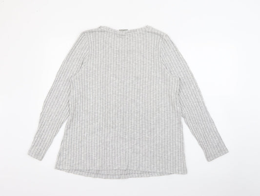 ASOS Womens Grey Crew Neck  Viscose Pullover Jumper Size 12