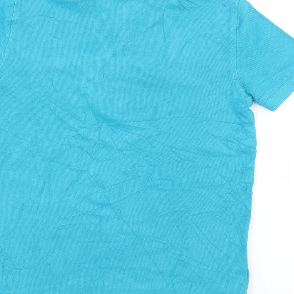 NEXT Boys Blue  Cotton Pullover Polo Size 9 Years Collared Button