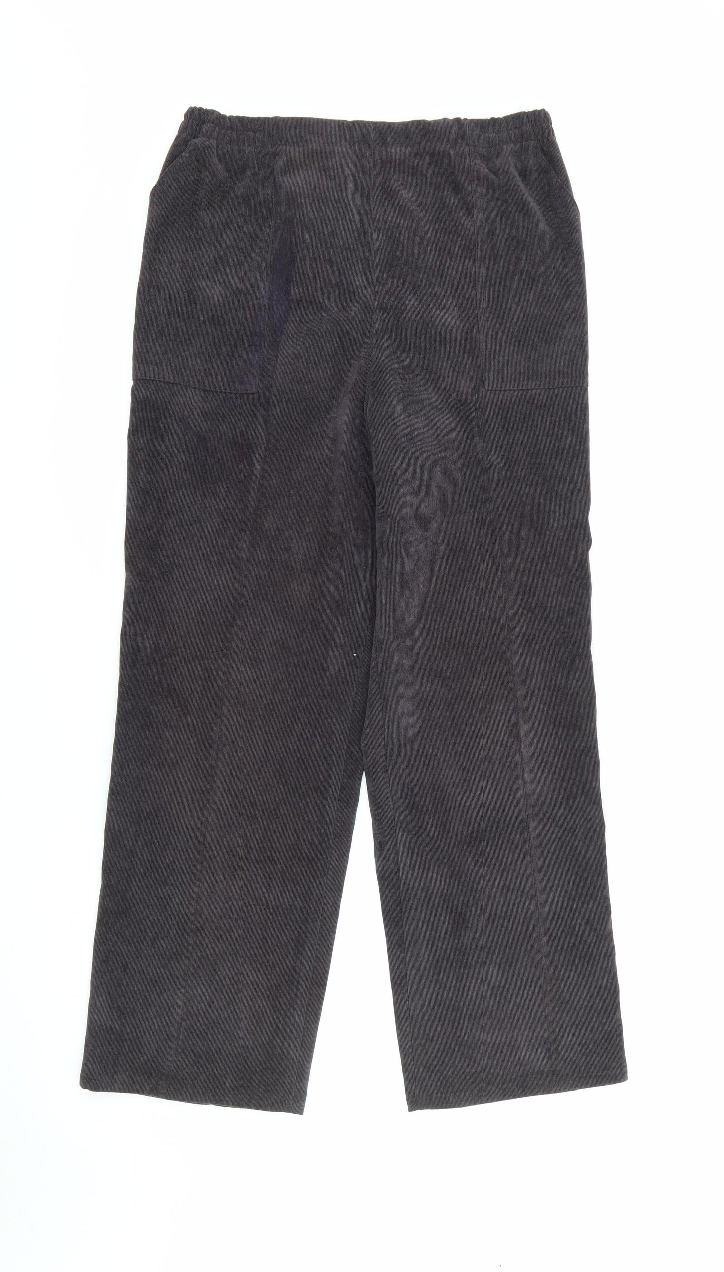 Afibel Womens Purple  Polyester Trousers  Size 10 L25 in Regular