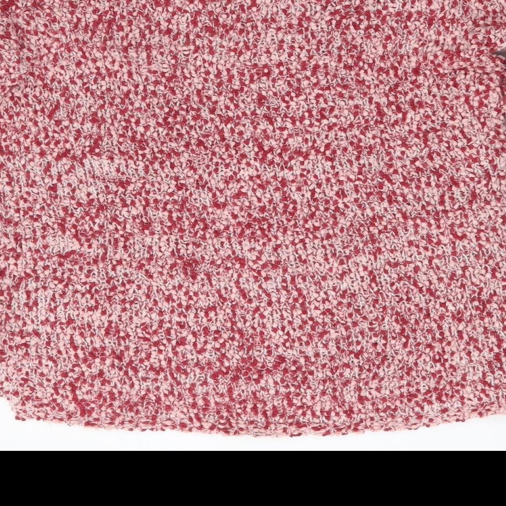 Papaya Womens Red V-Neck  Polyester Pullover Jumper Size S