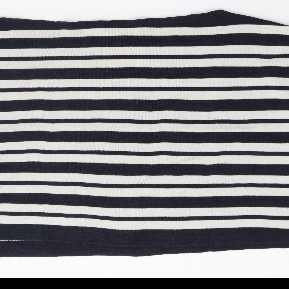Atmosphere Womens Multicoloured Square Neck Striped Cotton Pullover Jumper Size 14
