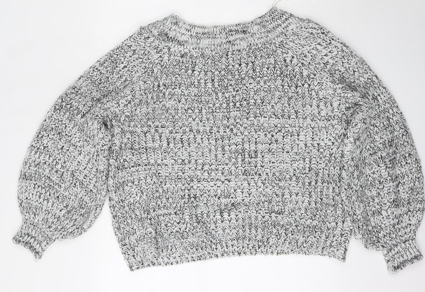 New Look Womens Multicoloured Mock Neck  Acrylic Pullover Jumper Size M