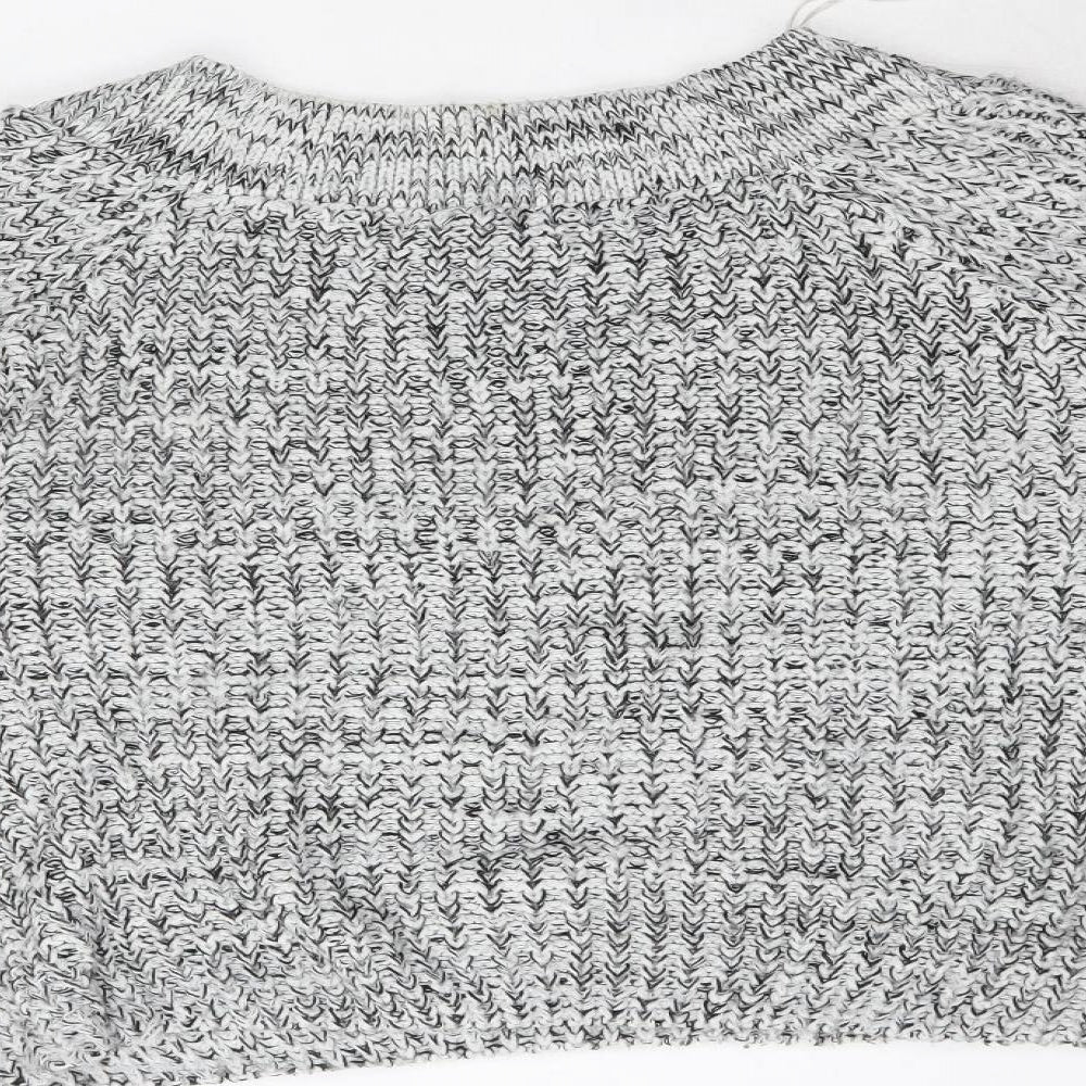 New Look Womens Multicoloured Mock Neck  Acrylic Pullover Jumper Size M