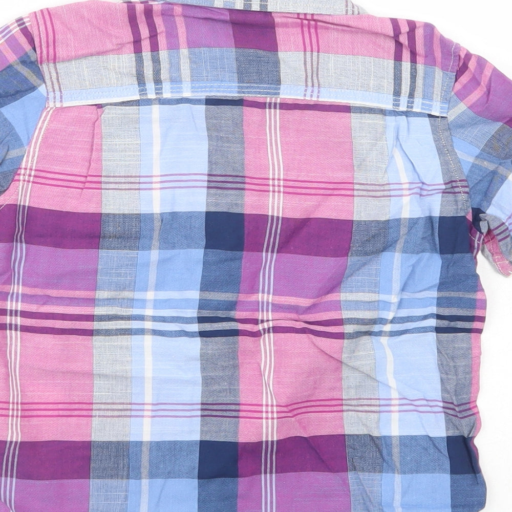 Gap Boys Multicoloured Plaid Cotton Basic Button-Up Size 4 Years Collared Button