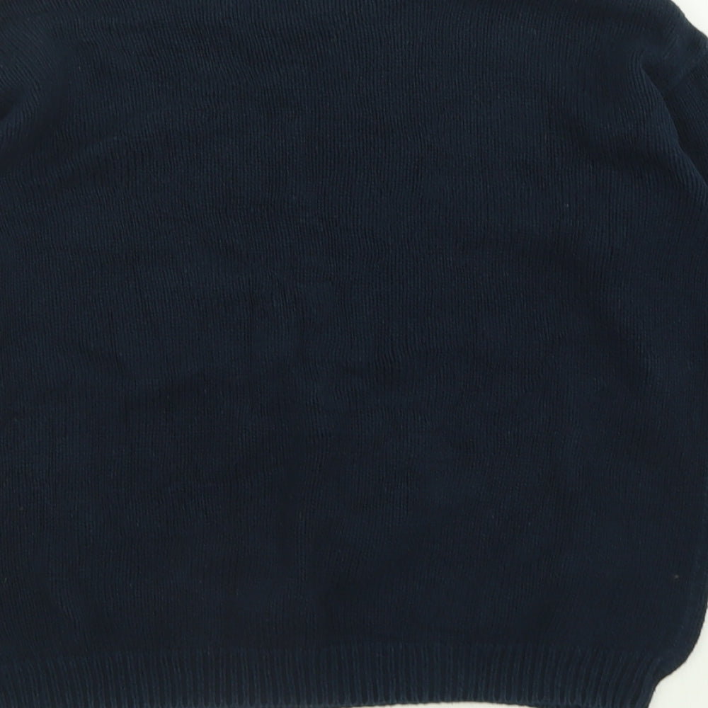 Marks and Spencer Womens Black Crew Neck  Cotton Pullover Jumper Size 12
