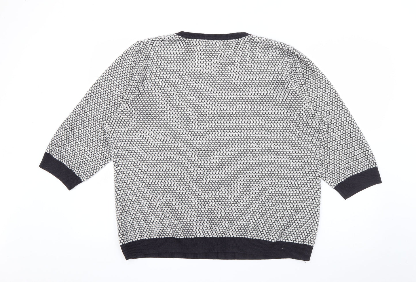 Per Una Womens White Scoop Neck  Acrylic Pullover Jumper Size 18