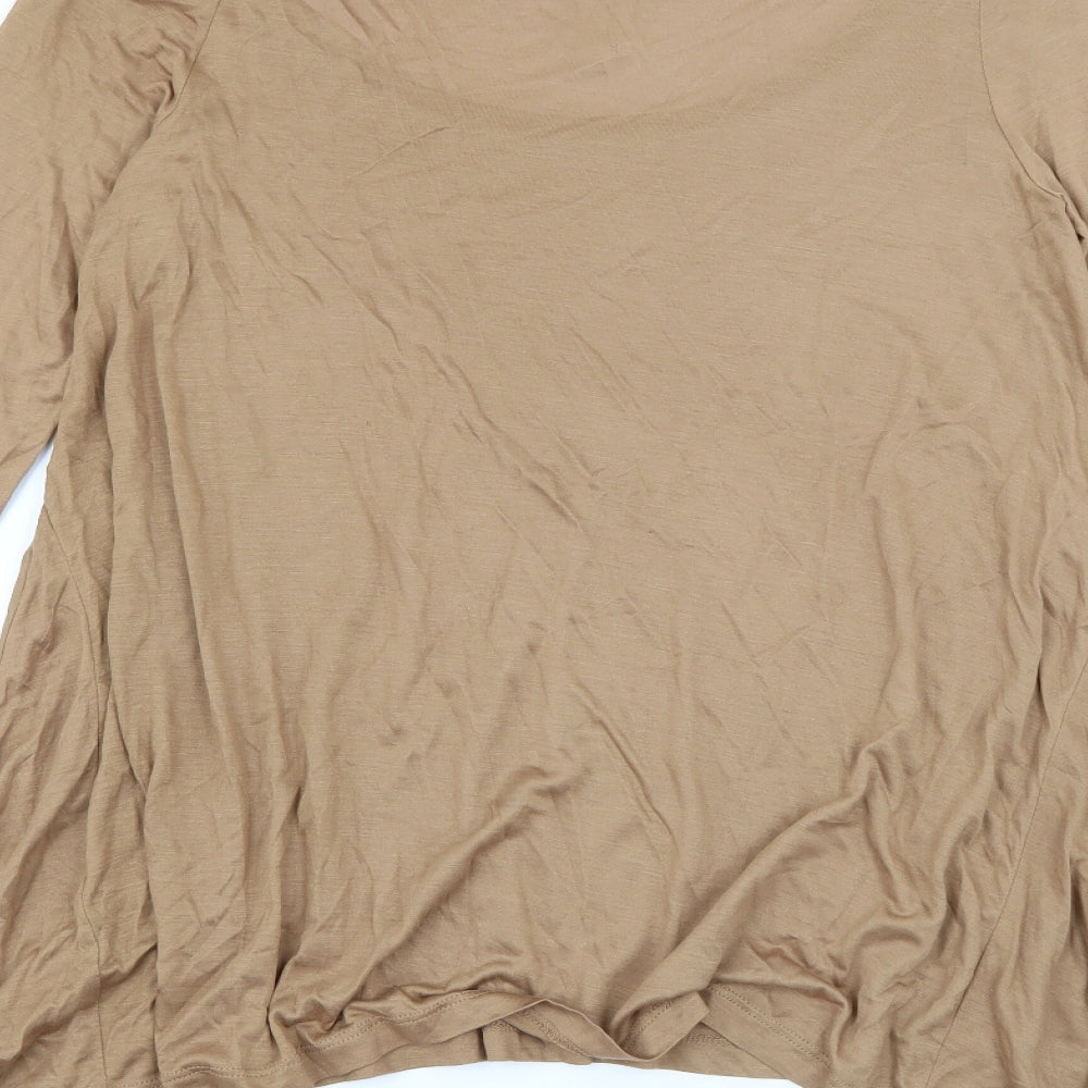 NEXT Womens Brown Scoop Neck  Viscose Pullover Jumper Size 10