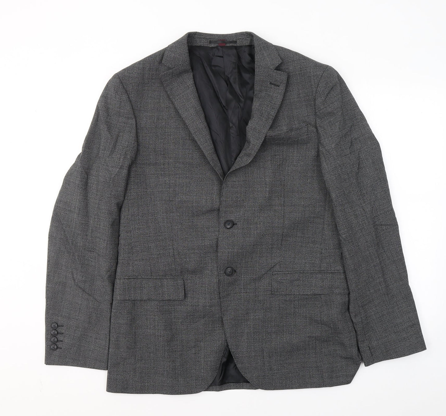 Marks and Spencer Mens Grey  Polyester Jacket Suit Jacket Size L