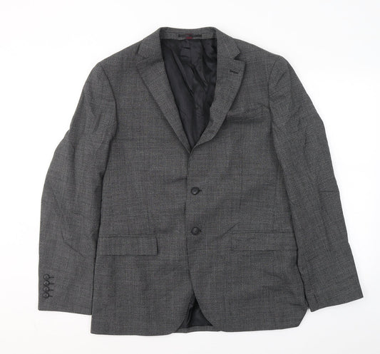 Marks and Spencer Mens Grey  Polyester Jacket Suit Jacket Size L