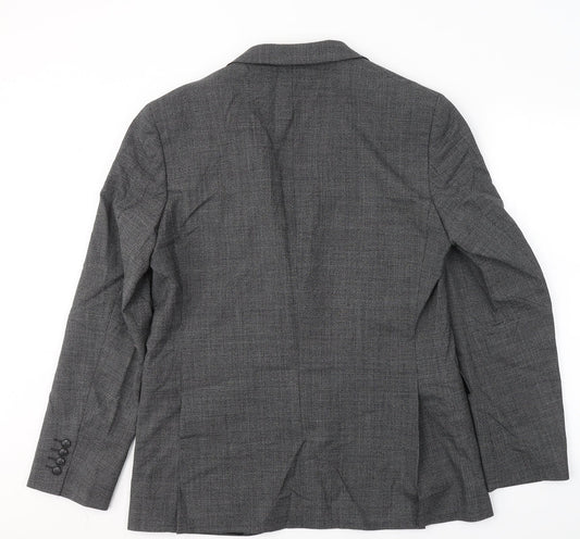 Marks and Spencer Mens Grey  Polyester Jacket Suit Jacket Size L