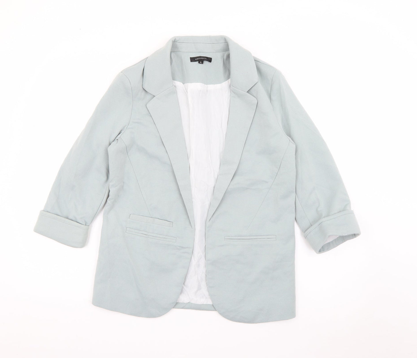 Haoduoyi Womens Blue  Polyester Jacket Blazer Size XL
