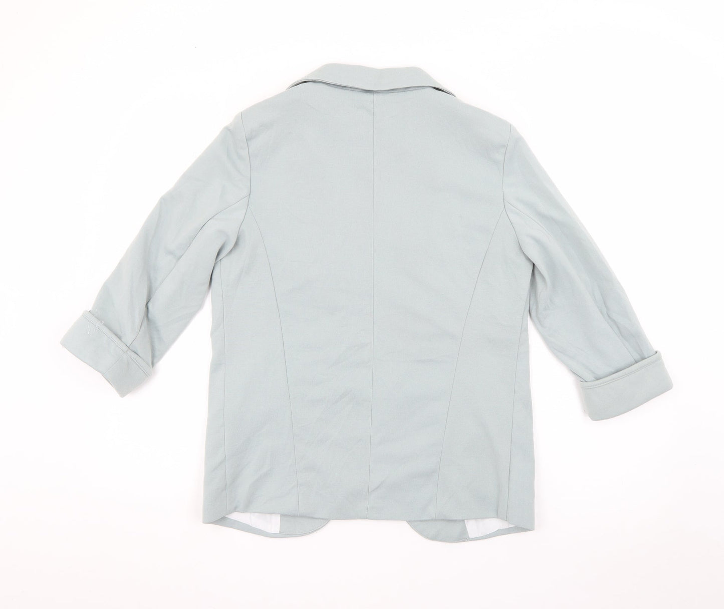 Haoduoyi Womens Blue  Polyester Jacket Blazer Size XL