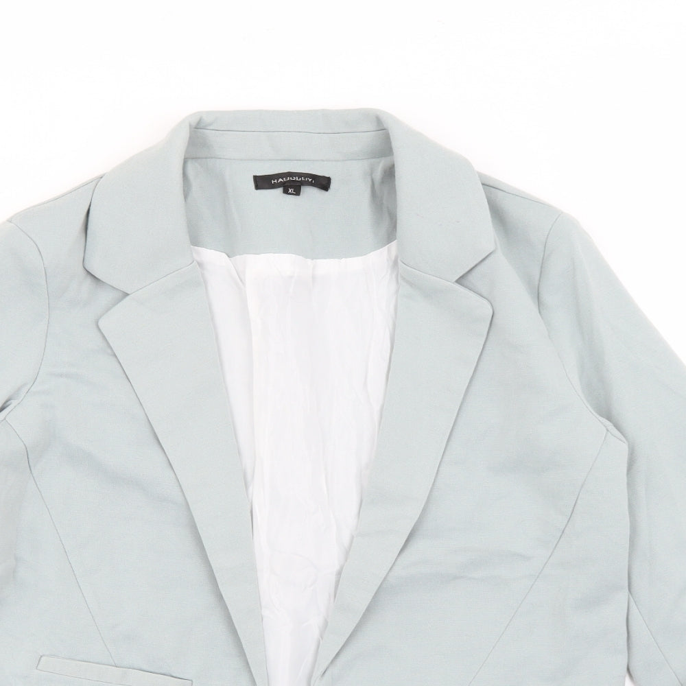 Haoduoyi Womens Blue  Polyester Jacket Blazer Size XL