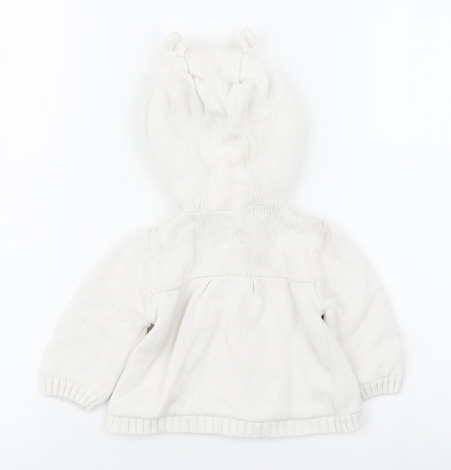 TU Girls White   Jacket Coatigan Size 6-9 Months   Button