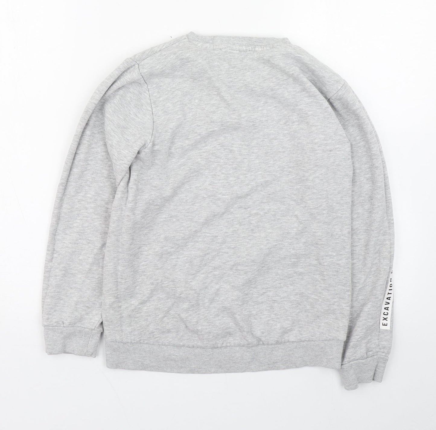 Nutmeg Girls Grey  Cotton Pullover Sweatshirt Size 9-10 Years  Pullover - T-Rex