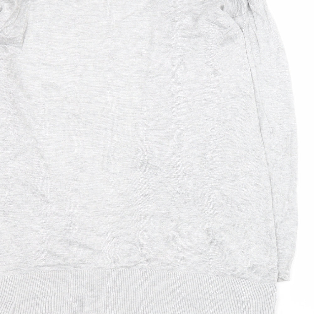 ASOS Womens Grey V-Neck  Viscose Cardigan Jumper Size 12