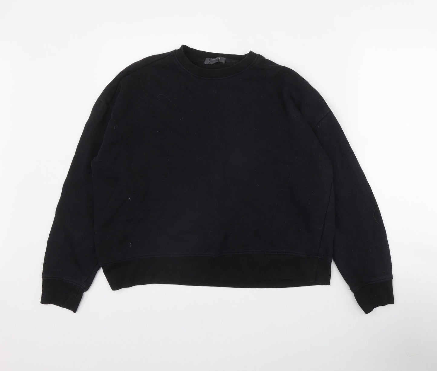 Primark Womens Black  Cotton Pullover Sweatshirt Size 12  Pullover