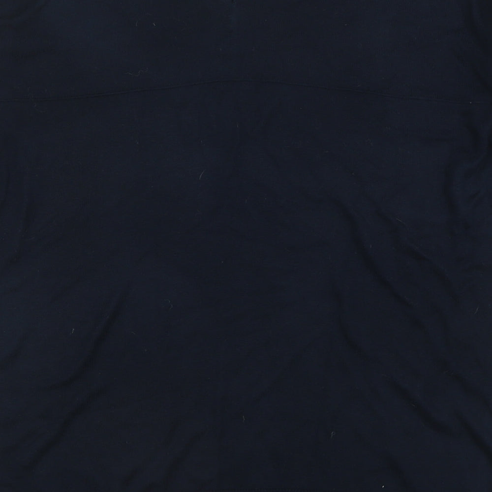 Marks and Spencer Womens Blue V-Neck  Viscose Pullover Jumper Size 10