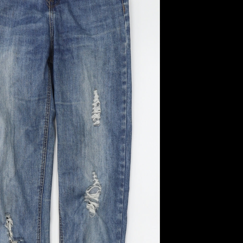 Pull&Bear Womens Black  Cotton Skinny Jeans Size 8 L27 in Regular Button