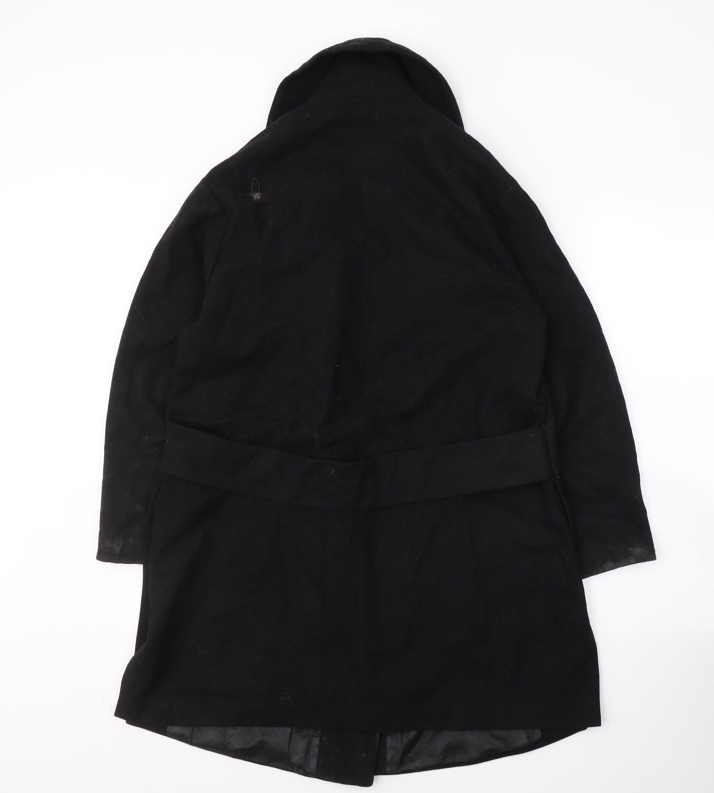 ASOS Womens Black   Pea Coat Coat Size 4  Button