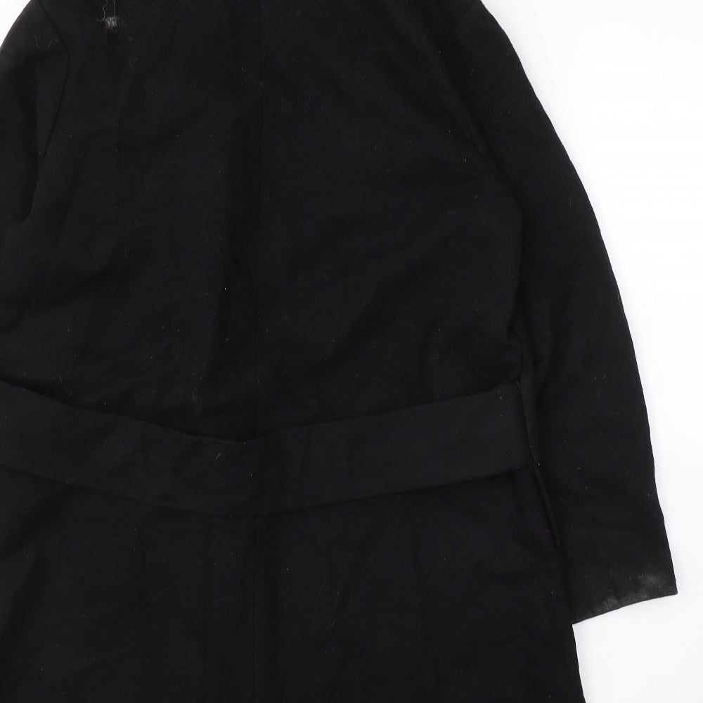 ASOS Womens Black   Pea Coat Coat Size 4  Button
