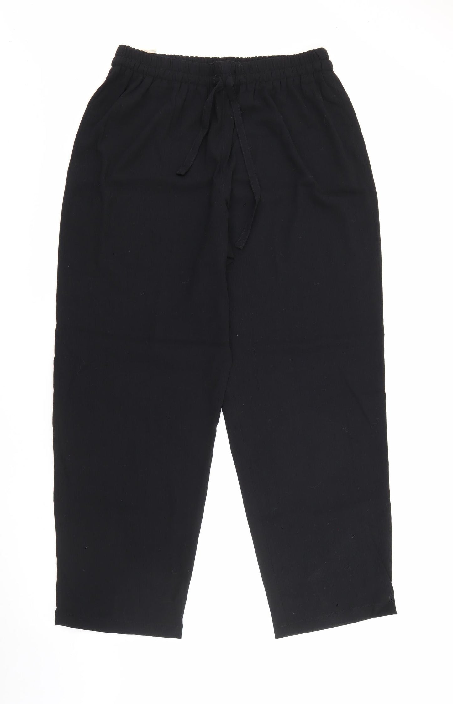 Vent des Bois Womens Black  Polyester Trousers  Size 16 L29 in Regular Tie
