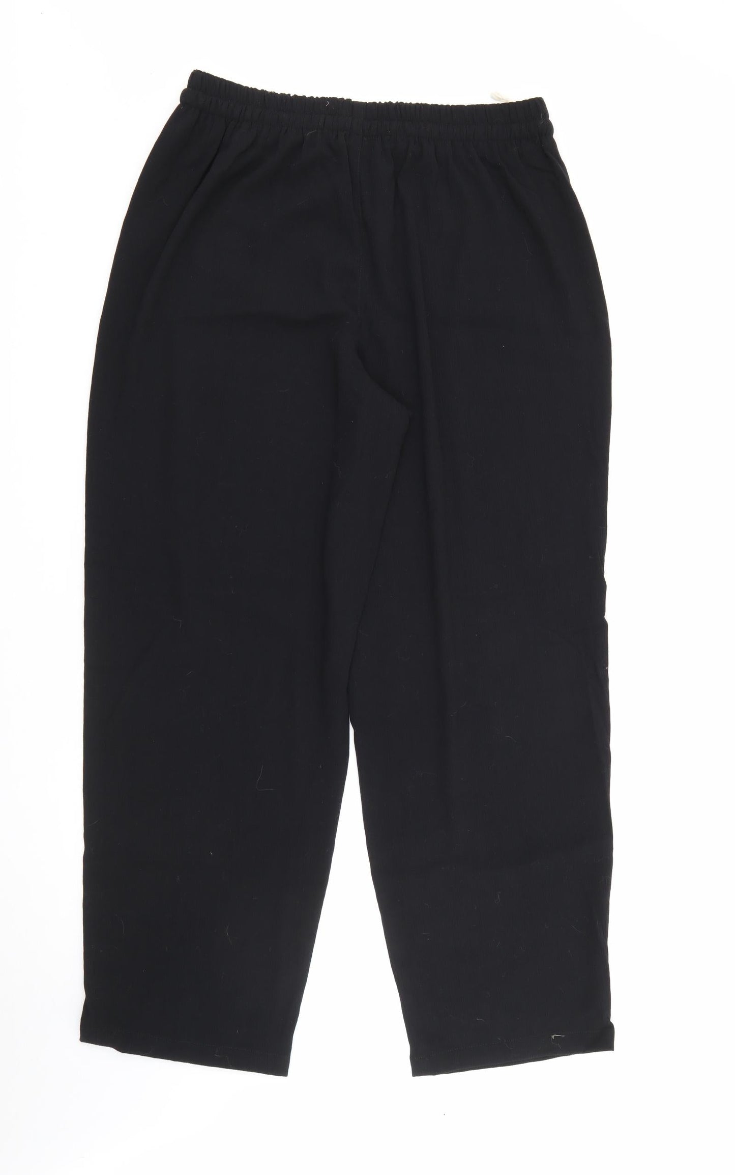 Vent des Bois Womens Black  Polyester Trousers  Size 16 L29 in Regular Tie