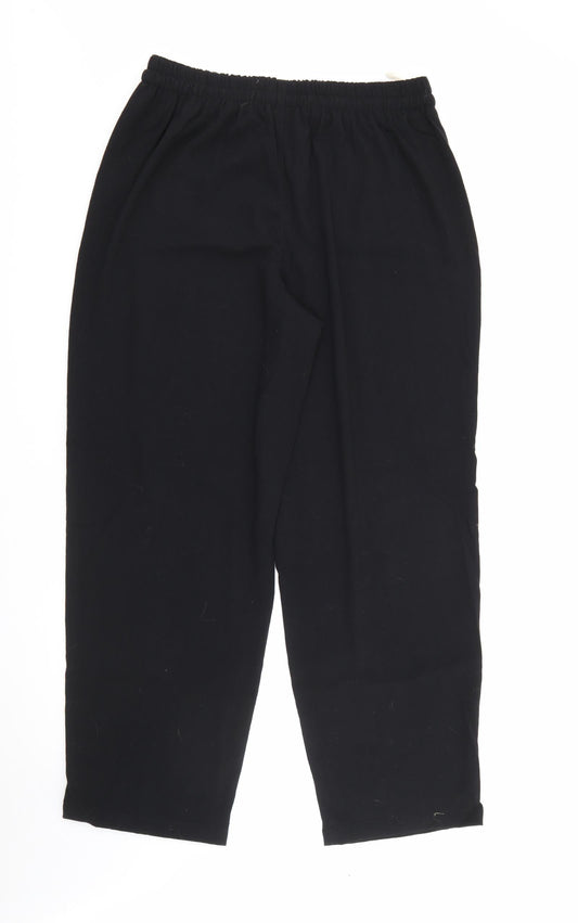 Vent des Bois Womens Black  Polyester Trousers  Size 16 L29 in Regular Tie