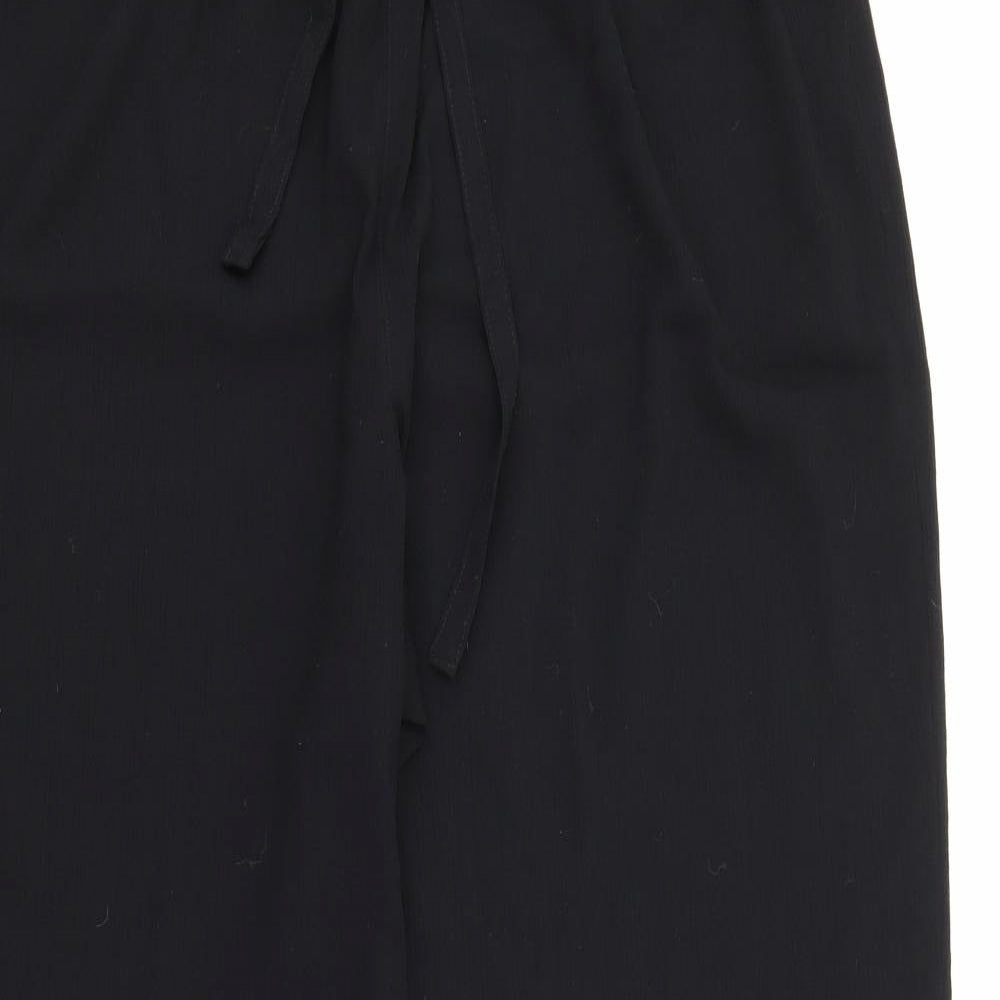 Vent des Bois Womens Black  Polyester Trousers  Size 16 L29 in Regular Tie