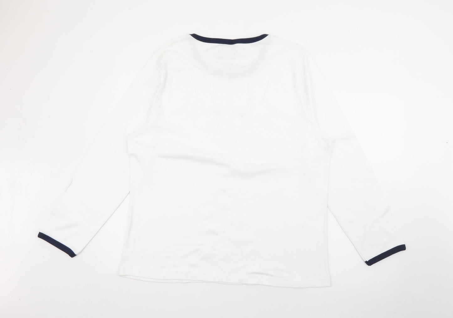 Style Inc Womens White Crew Neck  Cotton Pullover Jumper Size XL