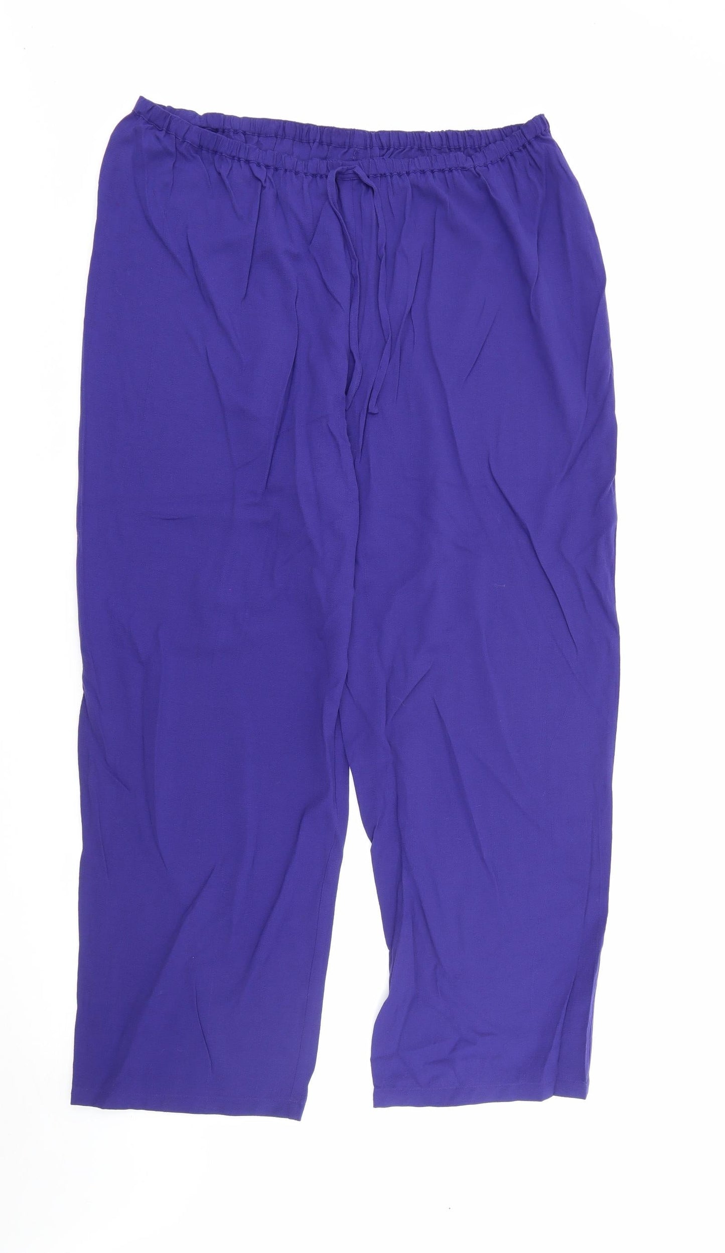 EWM Womens Blue  Polyester Trousers  Size 20 L28 in Regular