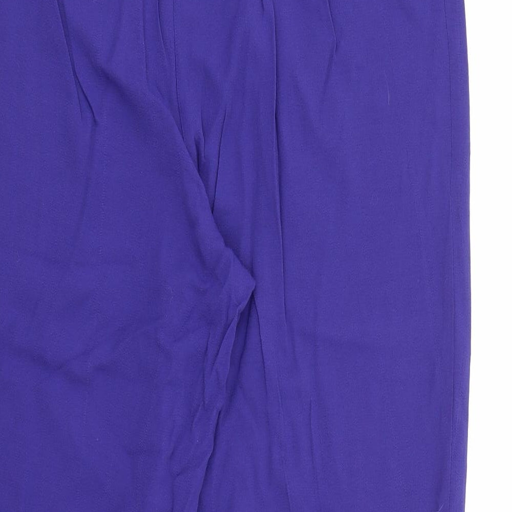 EWM Womens Blue  Polyester Trousers  Size 20 L28 in Regular